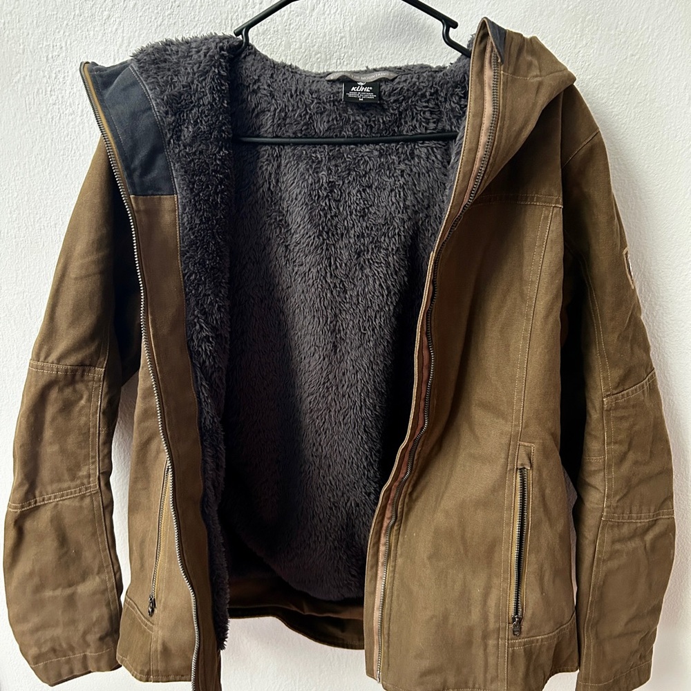 Kuhl Brown Jacket with Black Fleece Lining